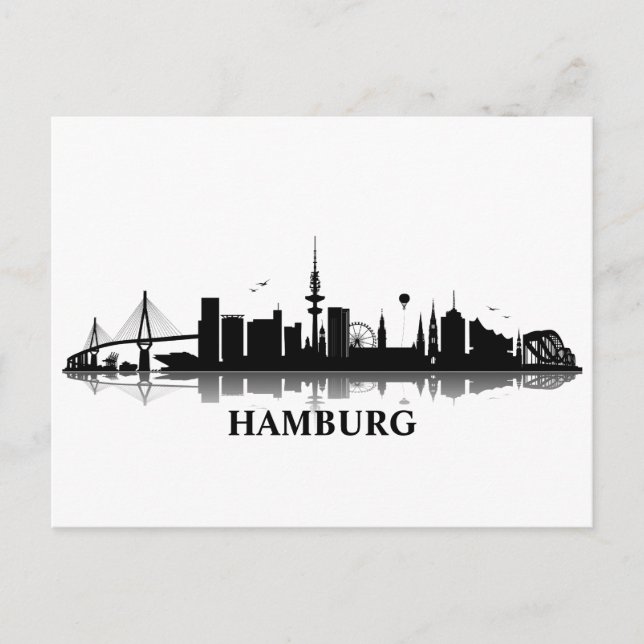 Cartão Postal HAMBURG Skyline - Postkarte / Grußkarte (Frente)