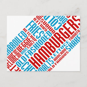 Cartão Postal hamburger chitChat