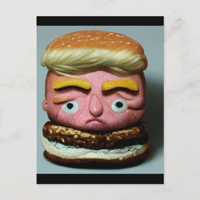 Cartão Postal Hamburger Donald Trump (Frente)