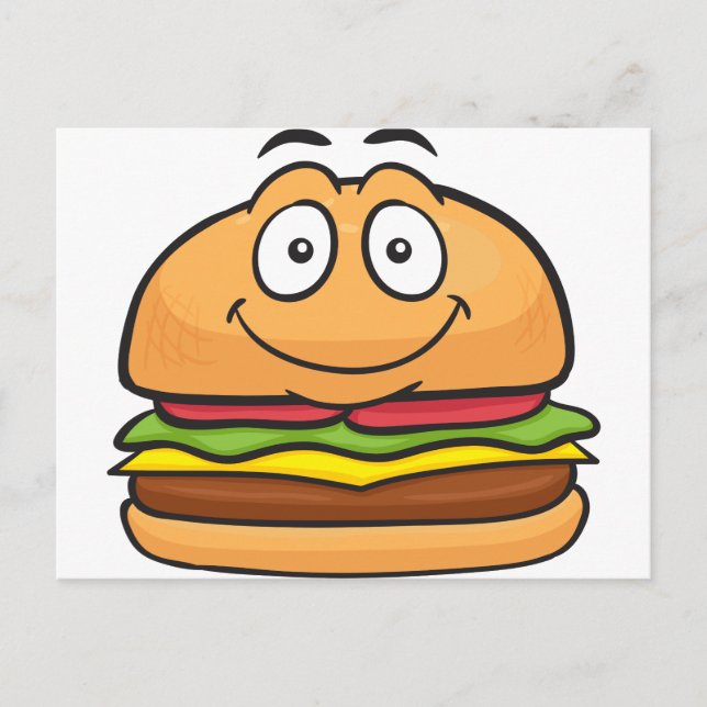 Cartão Postal Hamburger Emoji (Frente)