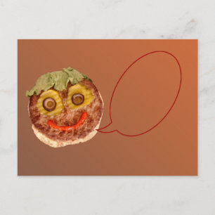 Cartão Postal Hamburger feliz