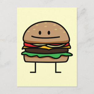 Cartão Postal Hamburger Feliz