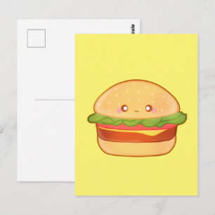 Cartão Postal Hamburger Fofo