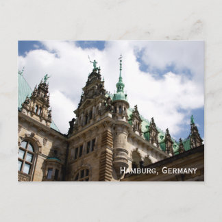 Cartão postal Hamburgo Alemanha Rathaus