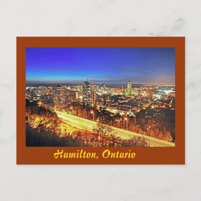 Cartão Postal Hamilton, Ontário, Canadá (Frente)