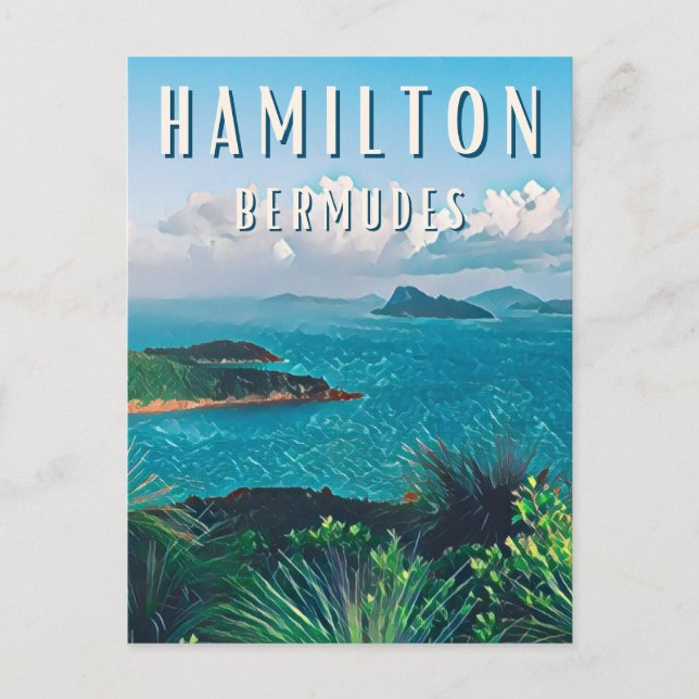 Cartão Postal Hamilton : Perle des Bermudes (Frente)