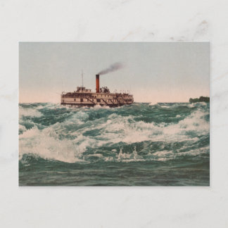 Cartão Postal Hamilton Steamboat, Lachine Rapids perto de Montre