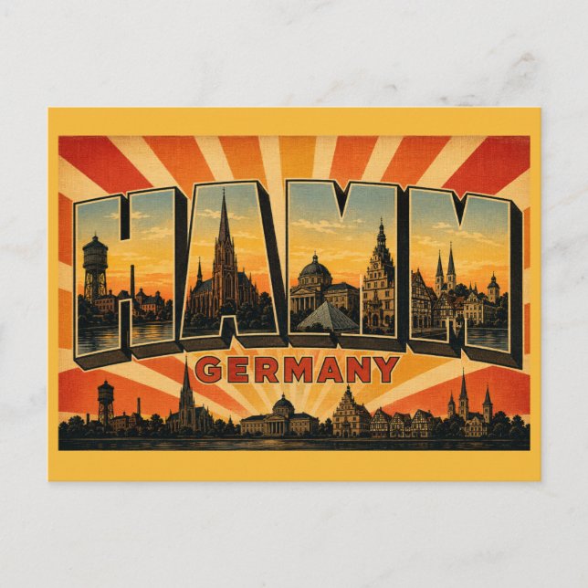 Cartão Postal Hamm Alemanha Pauluskirche (Frente)