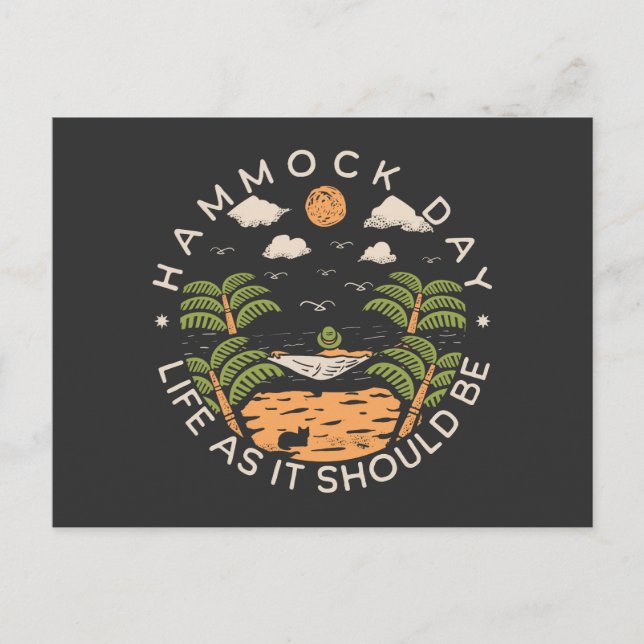 Cartão Postal Hammock Day Life como deveria (Frente)