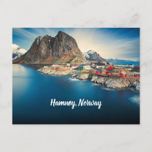 Cartão Postal Hamnøy Norway estilizada