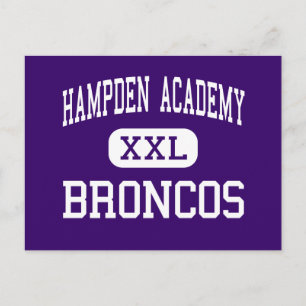 Cartão Postal Hampden Academy - Broncos - High - Hampden Maine