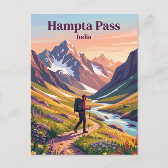 Cartão Postal Hampta Pass Índia (Frente)