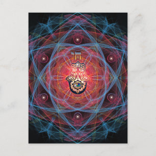 Cartão Postal Hamsa - CHAI - Geometria Sagrada