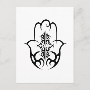 Cartão Postal HAMSA - preto e branco