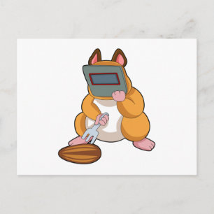 Cartão Postal Hamster como Soldador.PNG