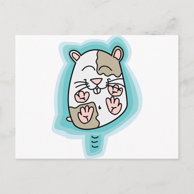 Cartão Postal Hamster de salto (Frente)