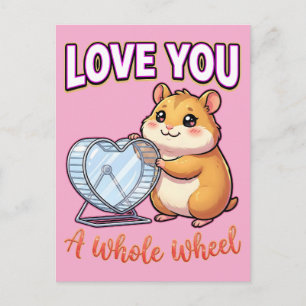 Cartão Postal Hamster fofo do Dia dos Namorados – Amo você uma r