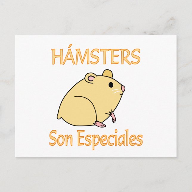 Cartão Postal Hamsters Son Especiales (Frente)