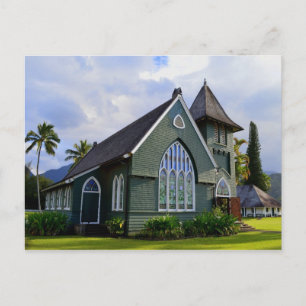 Cartão Postal Hanalei Church, Kauai, Havaí