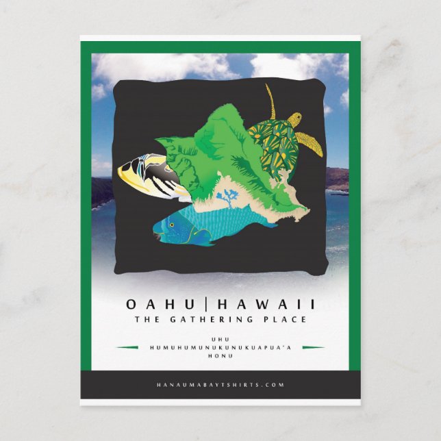 Cartão Postal Hanauma Bay Hawaii (Frente)