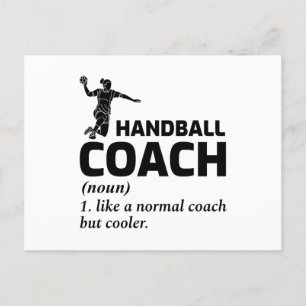 Cartão Postal Handball Coach Handballer Engraçado Dizendo