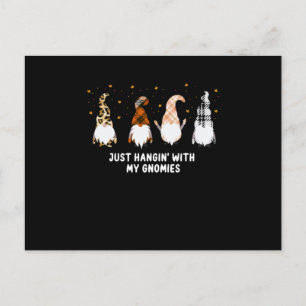 Cartão Postal Hangin com os meus Gnomies, natal, halloween