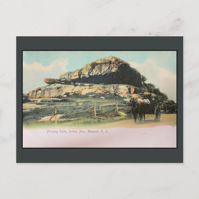 Cartão Postal Hanging Rock, Indian Avenue, Newport,RI (Frente)