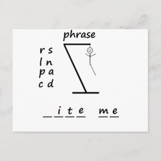 Cartão Postal Hangman me morde