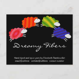Cartão Postal Hangtag de Artista de Fibra Ovina Colorida