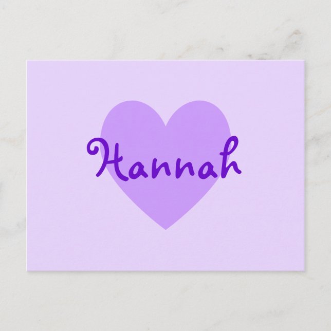Cartão Postal Hannah em Purple (Frente)