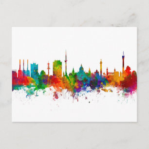 Cartão Postal Hannover Alemanha Skyline