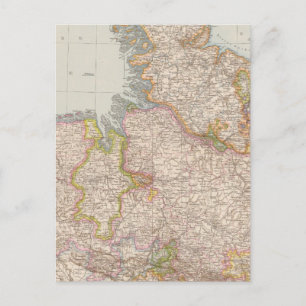 Cartão Postal Hannover, SchleswigHolstein, Mapa do Norte da Alem