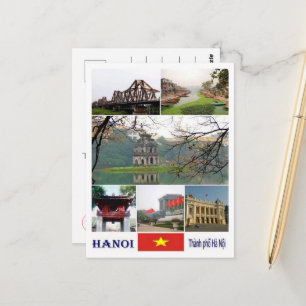 Cartão Postal Hanói - Mosaico - Vietname -