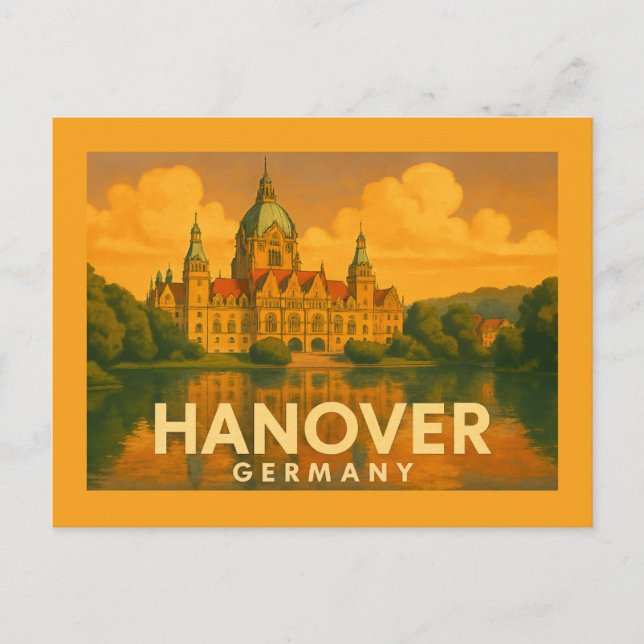 Cartão Postal Hanover Germany City Art (Frente)