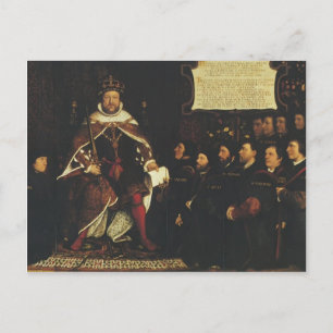 Cartão Postal Hans Holbein - Henrique VIII entregando uma carta 