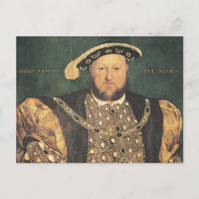 Cartão Postal Hans Holbein, o jovem Henry VIII (Frente)