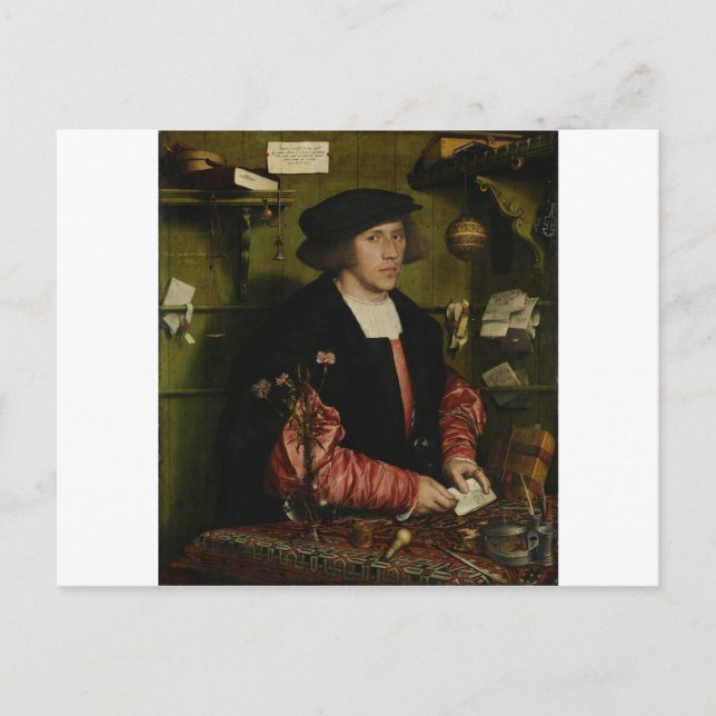 Cartão Postal Hans Holbein, o Jovem - O Merchant Georg Gisz (Frente)