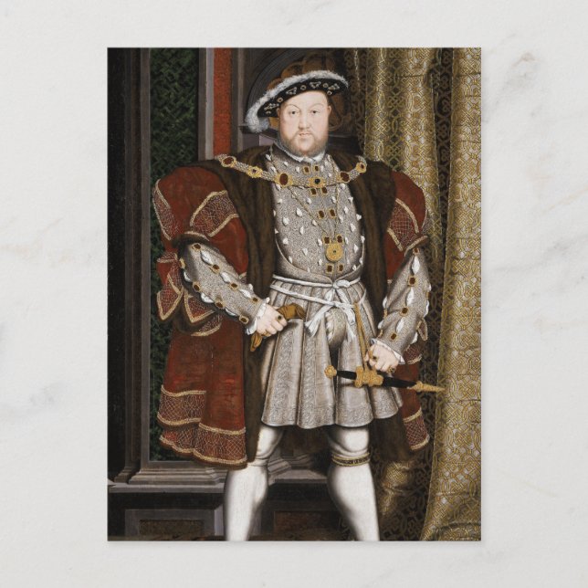 Cartão Postal Hans Holbein, o Rei Mais Jovem Henry VIII (Frente)