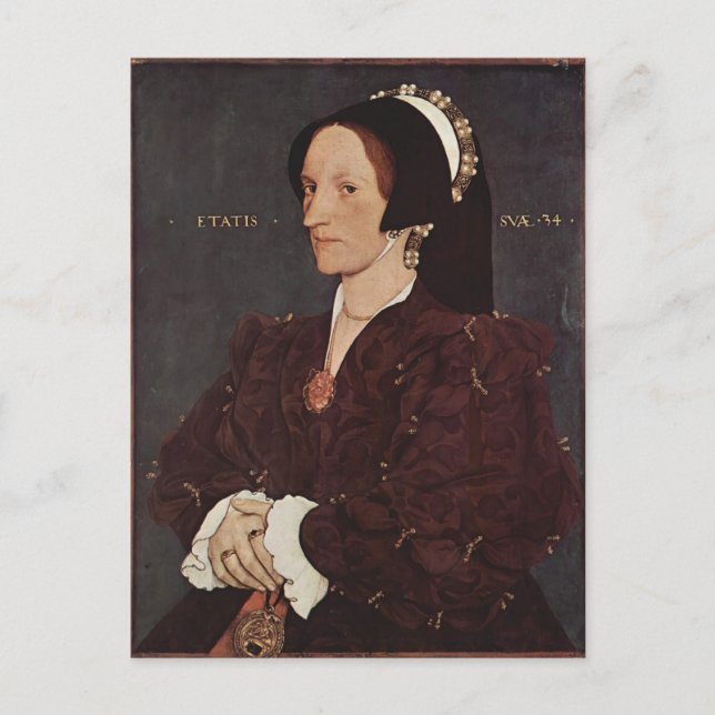 Cartão Postal Hans Holbein - Retrato de Margaret Wyatt, Lady Lee (Frente)