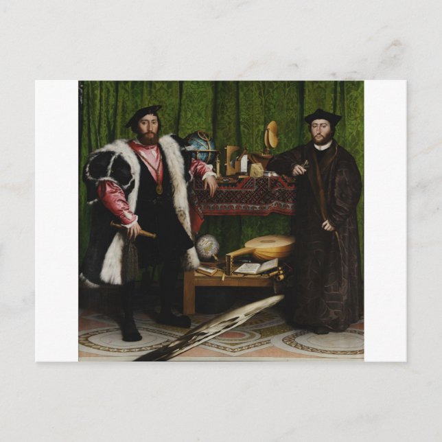 Cartão Postal Hans Holbein The Younger's Os Embaixadores (Frente)
