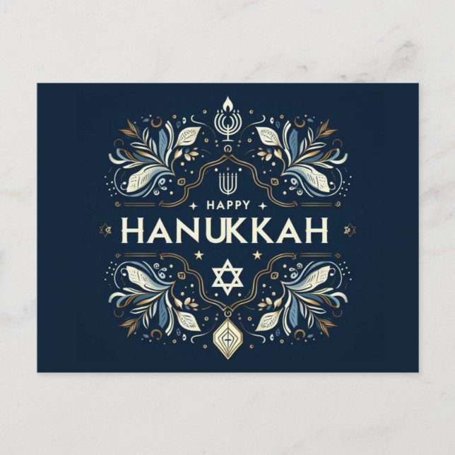 Cartão Postal Hanukkah (Frente)