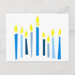 Cartão Postal Hanukkah Candles<br><div class="desc">Esta design é linda e brilhante e te enche até a borda com espírito de feriado de Chanucá</div>