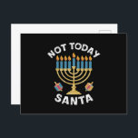 Cartão Postal Hanukkah Hoje Não Papai noel o judeu Chanukah<br><div class="desc">Hanukkah Hoje Não Papai noel o judeu Chanukah</div>