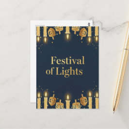 Cartão Postal Hanukkah Lights Postcard