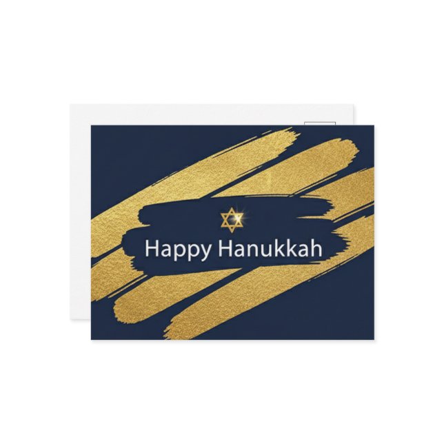 Cartão Postal Hanukkah Lights Postcard (Frente/Verso In Situ)