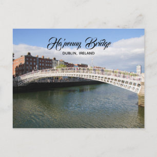 Cartão postal Ha'penny Bridge Dublin Irlanda