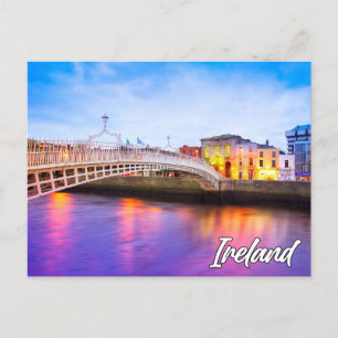 Cartão Postal Ha'penny Bridge, Dublin, Irlanda