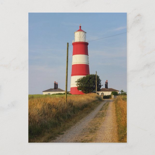 Cartão Postal Happisburgh Farol Norte Norfolk (Frente)