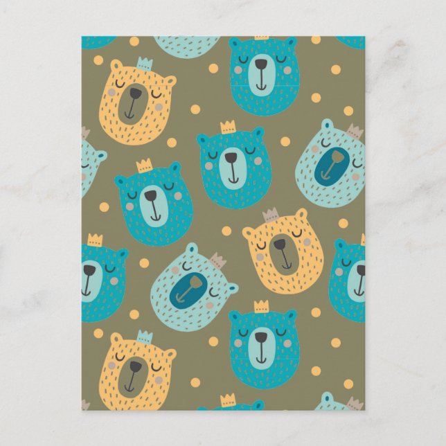 Cartão Postal Happy Bear Kings (Frente)