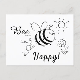 Cartão Postal Happy Bee Postcard